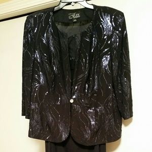 Alex Evenings Navy Mother-of-the Bride/Groom Dress